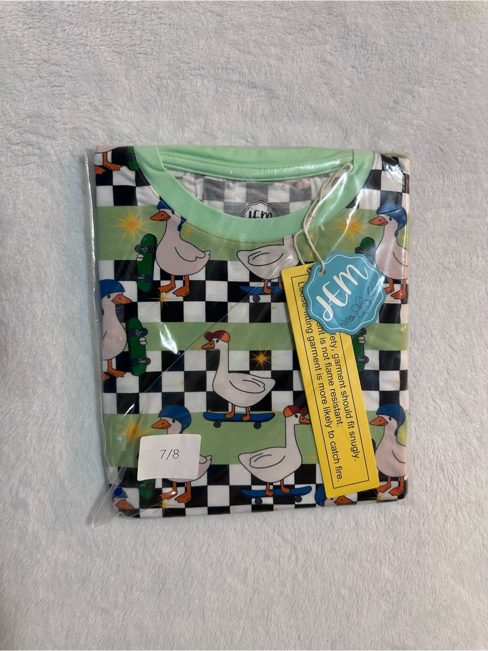JEM Kids Light Green Duck Skateboard Two Piece Set